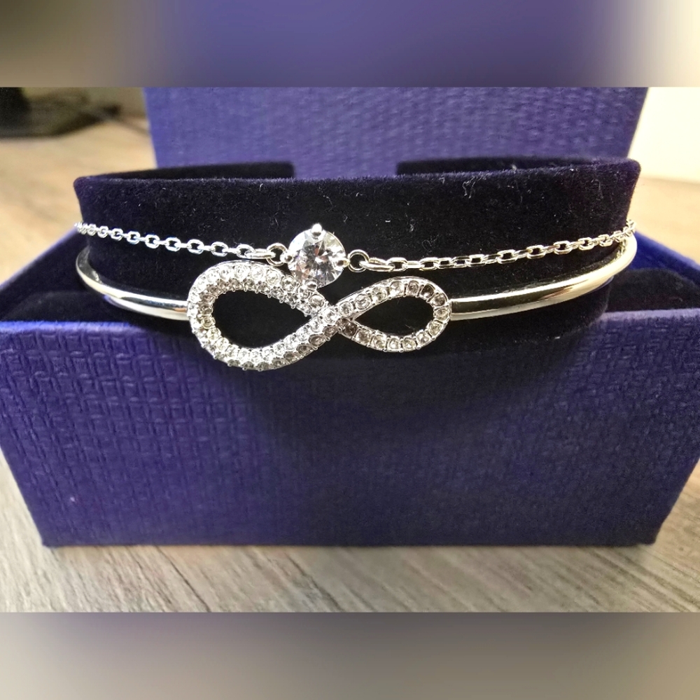 Swarovski Silver Infinity Bracelet